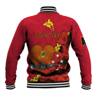 Personalised Remembrance Day PNG Baseball Jacket Papua New Guinea We Will Remember Them LT14 - Polynesian Pride