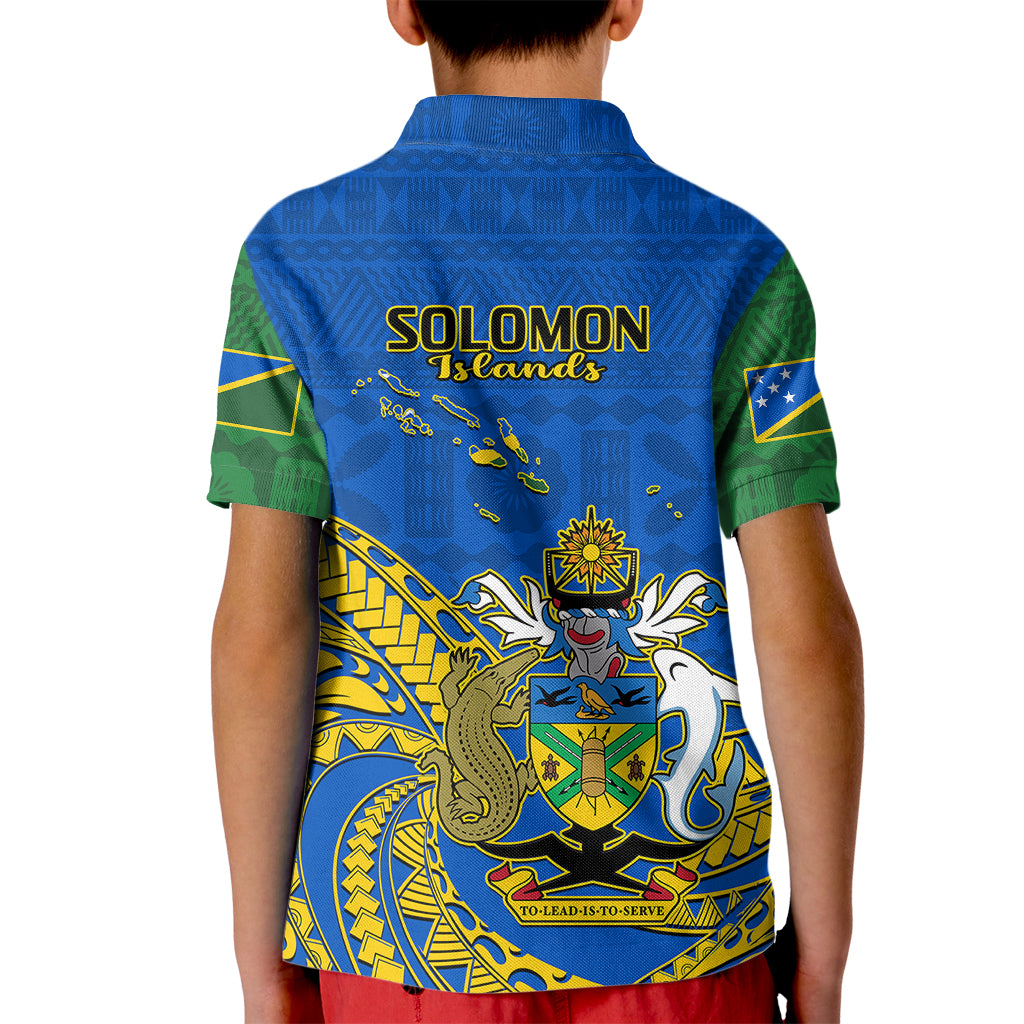Polynesian Pride Independence Day Solomon Islands Kid Polo Shirt Happy 45th Anniversary LT14 - Polynesian Pride