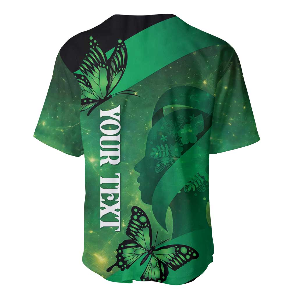 Personalised World Mental Health Awareness Month Baseball Jersey Warriors Brave Strong Galaxy Vibes