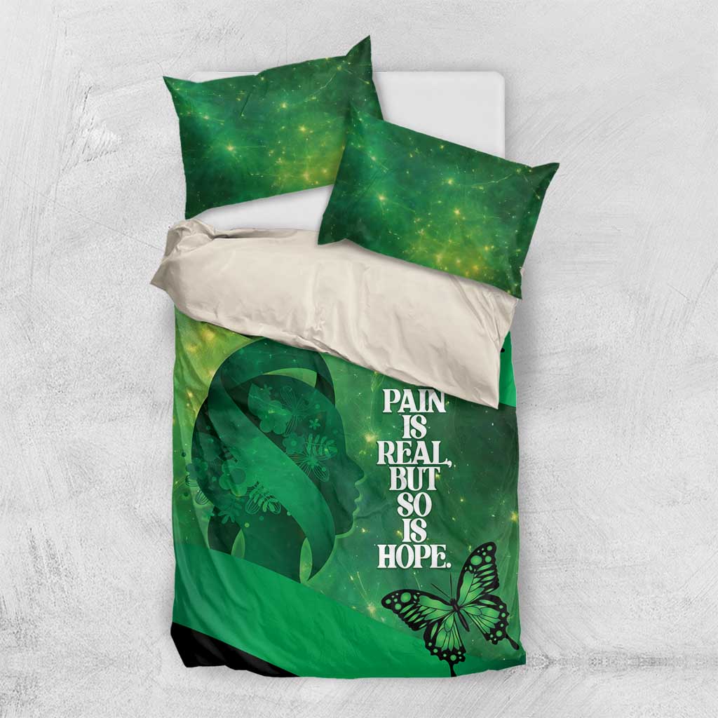 World Mental Health Awareness Month Bedding Set Warriors Brave Strong Galaxy Vibes
