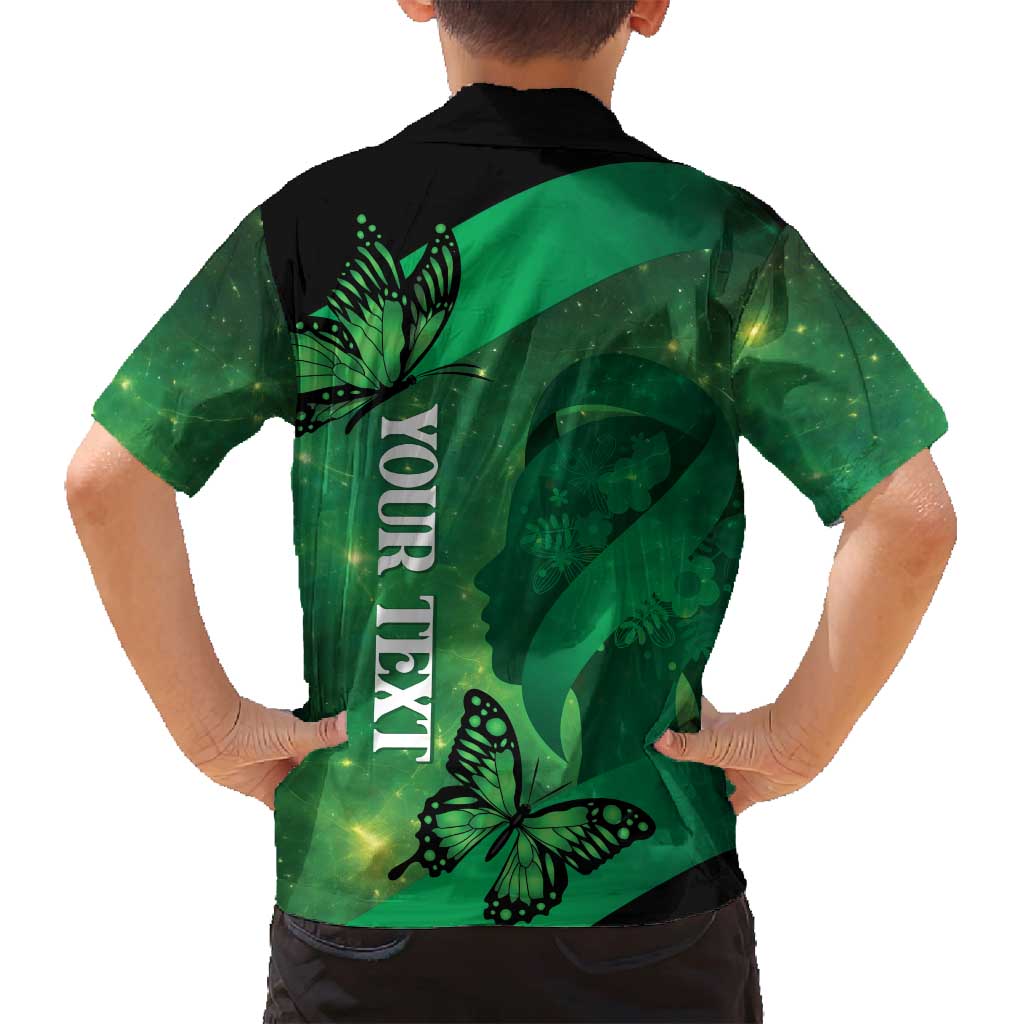 Personalised World Mental Health Awareness Month Family Matching Long Sleeve Bodycon Dress and Hawaiian Shirt Warriors Brave Strong Galaxy Vibes