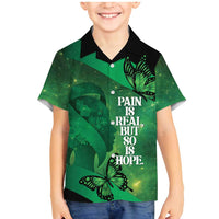 Personalised World Mental Health Awareness Month Family Matching Mermaid Dress and Hawaiian Shirt Warriors Brave Strong Galaxy Vibes