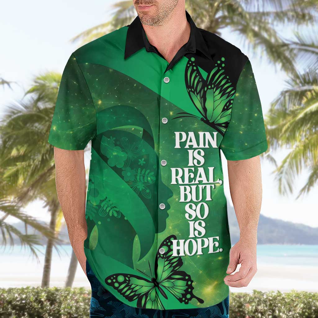 Personalised World Mental Health Awareness Month Hawaiian Shirt Warriors Brave Strong Galaxy Vibes