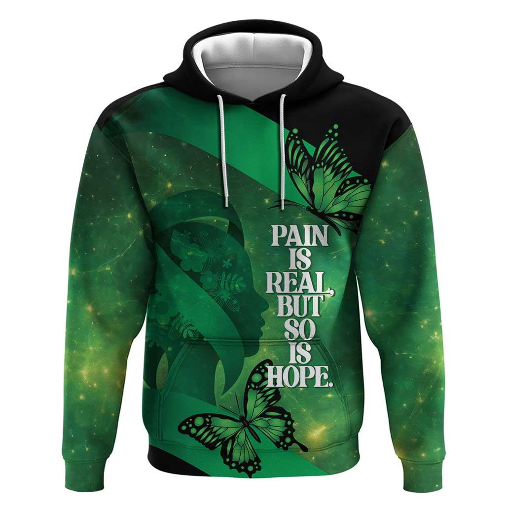 Personalised World Mental Health Awareness Month Hoodie Warriors Brave Strong Galaxy Vibes