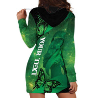 Personalised World Mental Health Awareness Month Hoodie Dress Warriors Brave Strong Galaxy Vibes