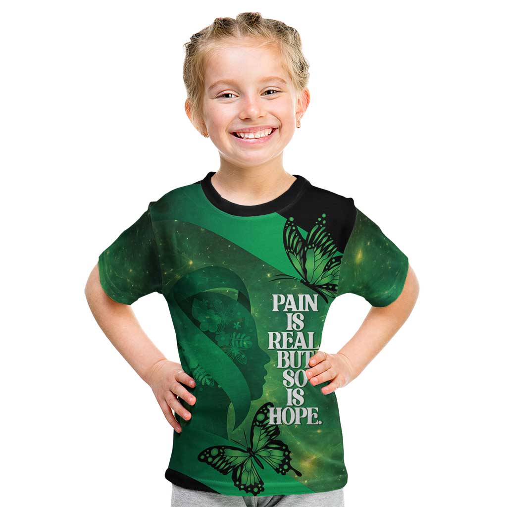 Personalised World Mental Health Awareness Month Kid T Shirt Warriors Brave Strong Galaxy Vibes