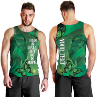 Personalised World Mental Health Awareness Month Men Tank Top Warriors Brave Strong Galaxy Vibes