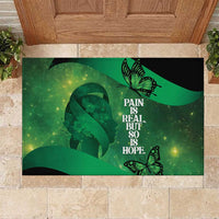 World Mental Health Awareness Month Rubber Doormat Warriors Brave Strong Galaxy Vibes