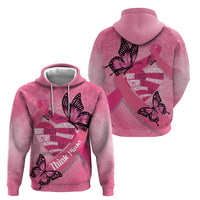 Polynesia Breast Cancer Awareness Month Hoodie Pink Ribbon Mix Butterflies