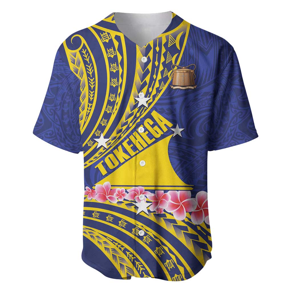 Personalised Tokelau Tokehega Day Baseball Jersey Tokelauan Tatau Flag Color LT14 Blue - Polynesian Pride