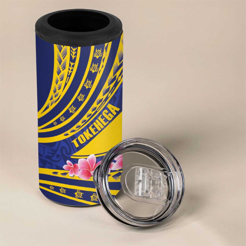 Personalised Tokelau Tokehega Day 4 in 1 Can Cooler Tumbler Tokelauan Tatau Flag Color LT14 - Polynesian Pride