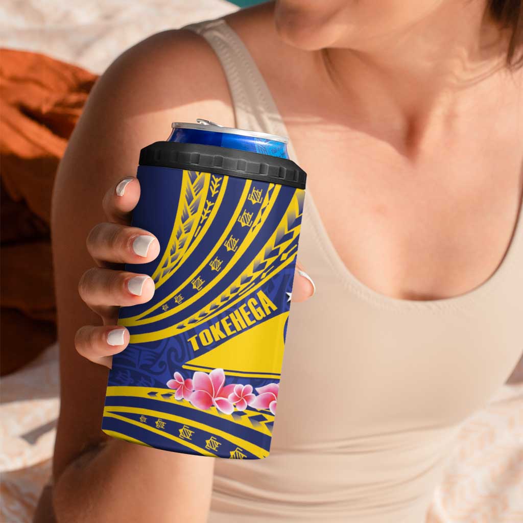 Personalised Tokelau Tokehega Day 4 in 1 Can Cooler Tumbler Tokelauan Tatau Flag Color LT14 - Polynesian Pride