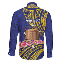 Personalised Tokelau Tokehega Day Family Matching Long Sleeve Bodycon Dress and Hawaiian Shirt Tokelauan Tatau Flag Color LT14 - Polynesian Pride