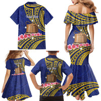 Personalised Tokelau Tokehega Day Family Matching Mermaid Dress and Hawaiian Shirt Tokelauan Tatau Flag Color LT14 - Polynesian Pride