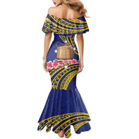 Personalised Tokelau Tokehega Day Family Matching Mermaid Dress and Hawaiian Shirt Tokelauan Tatau Flag Color LT14 - Polynesian Pride