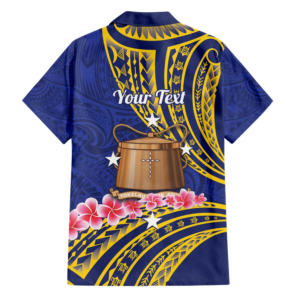 Personalised Tokelau Tokehega Day Family Matching Off The Shoulder Long Sleeve Dress and Hawaiian Shirt Tokelauan Tatau Flag Color - Polynesian Pride