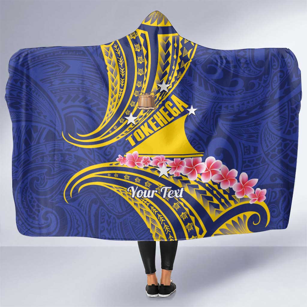 Personalised Tokelau Tokehega Day Hooded Blanket Tokelauan Tatau Flag Color LT14 One Size Blue - Polynesian Pride