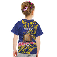 Personalised Tokelau Tokehega Day Kid T Shirt Tokelauan Tatau Flag Color - Polynesian Pride