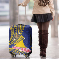 Personalised Tokelau Tokehega Day Luggage Cover Tokelauan Tatau Flag Color - Polynesian Pride