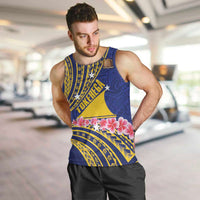Personalised Tokelau Tokehega Day Men Tank Top Tokelauan Tatau Flag Color LT14 Blue - Polynesian Pride