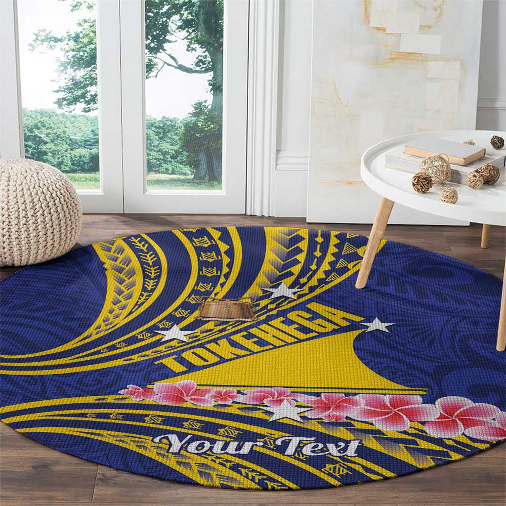 Personalised Tokelau Tokehega Day Round Carpet Tokelauan Tatau Flag Color LT14 - Polynesian Pride