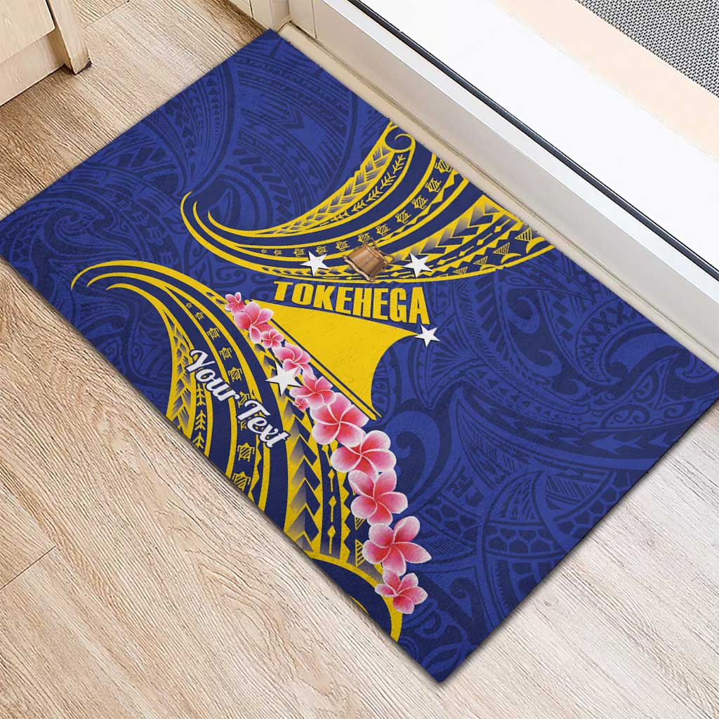 Personalised Tokelau Tokehega Day Rubber Doormat Tokelauan Tatau Flag Color LT14 - Polynesian Pride