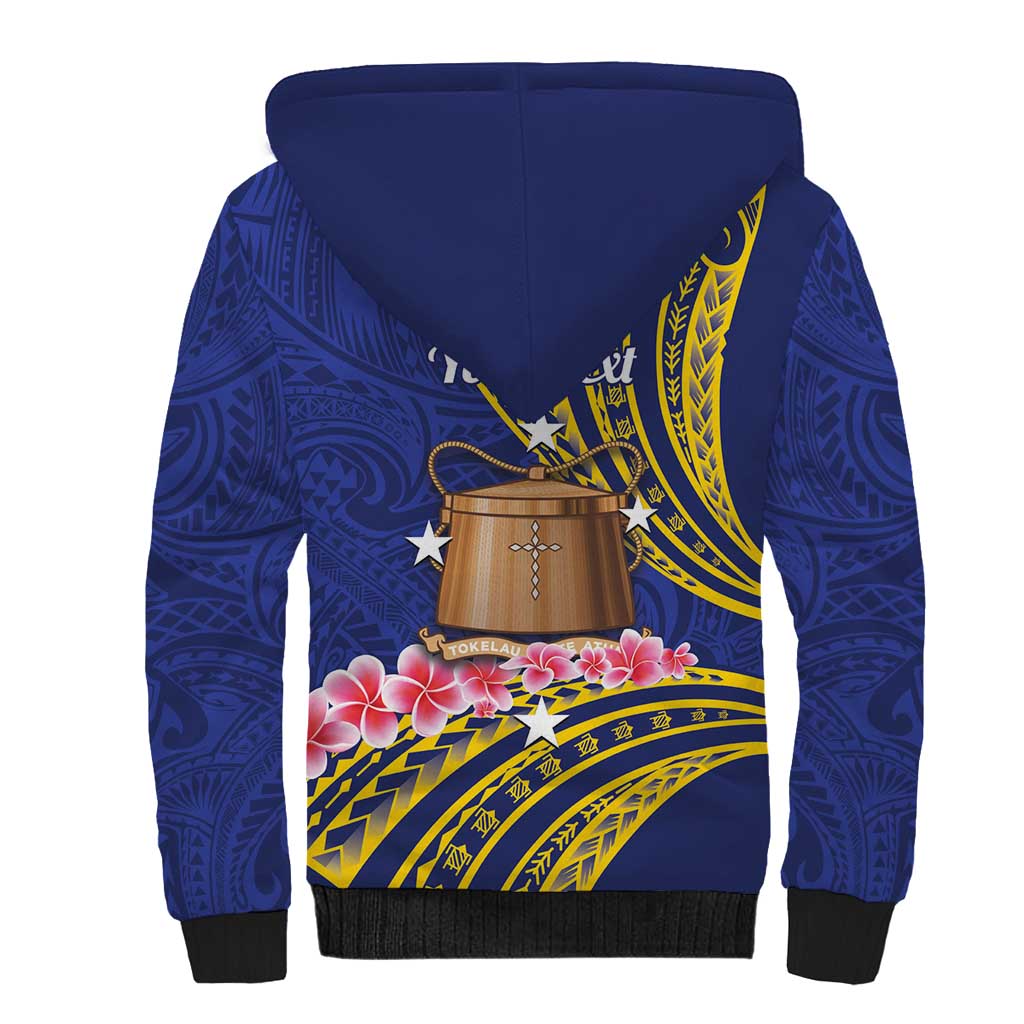 Personalised Tokelau Tokehega Day Sherpa Hoodie Tokelauan Tatau Flag Color LT14 - Polynesian Pride