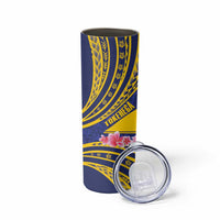 Personalised Tokelau Tokehega Day Skinny Tumbler Tokelauan Tatau Flag Color LT14 - Polynesian Pride