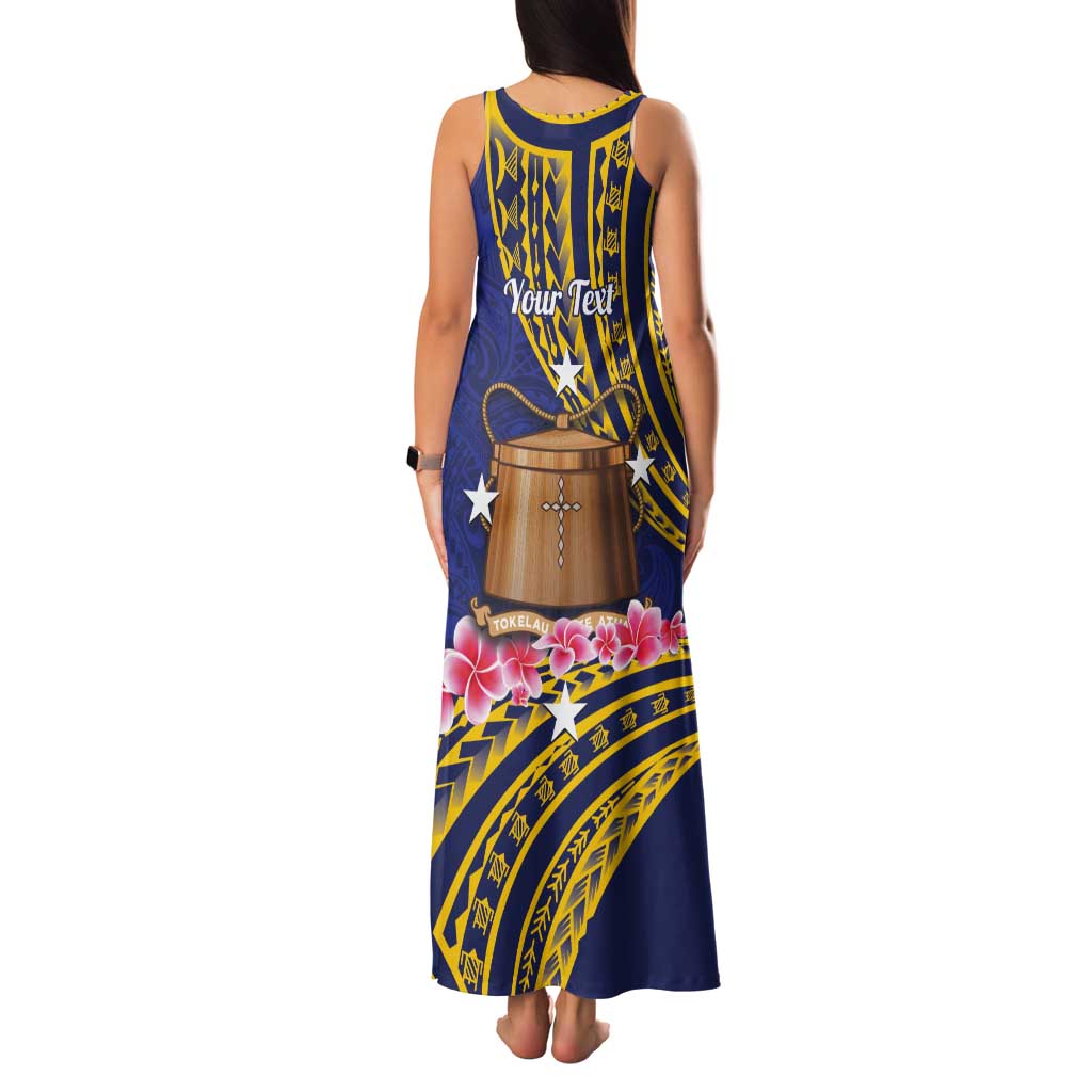 Personalised Tokelau Tokehega Day Tank Maxi Dress Tokelauan Tatau Flag Color - Polynesian Pride