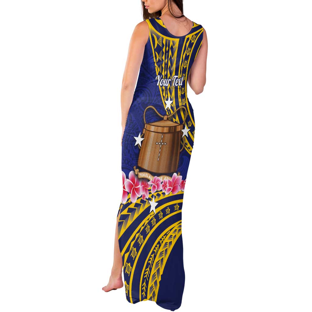 Personalised Tokelau Tokehega Day Tank Maxi Dress Tokelauan Tatau Flag Color - Polynesian Pride