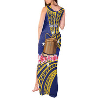 Personalised Tokelau Tokehega Day Tank Maxi Dress Tokelauan Tatau Flag Color - Polynesian Pride