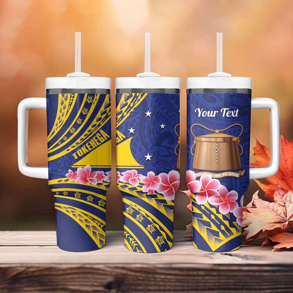 Personalised Tokelau Tokehega Day Tumbler With Handle Tokelauan Tatau Flag Color LT14 - Polynesian Pride