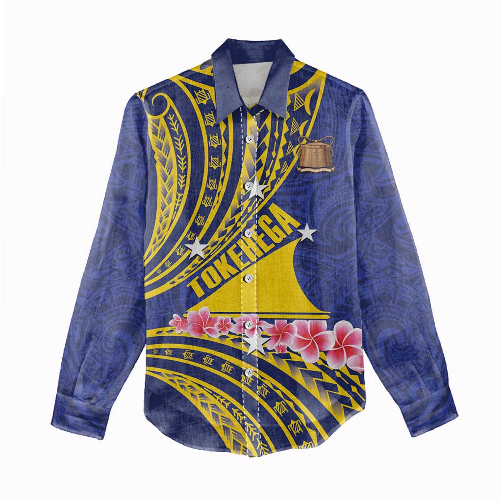 Personalised Tokelau Tokehega Day Women Casual Shirt Tokelauan Tatau Flag Color LT14 - Polynesian Pride