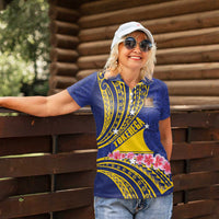 Personalised Tokelau Tokehega Day Women Polo Shirt Tokelauan Tatau Flag Color - Polynesian Pride