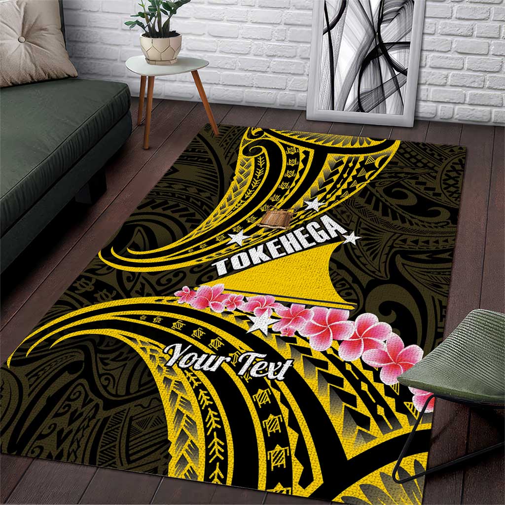 Personalised Tokelau Tokehega Day Area Rug Tokelauan Tatau Black Color LT14 Black - Polynesian Pride