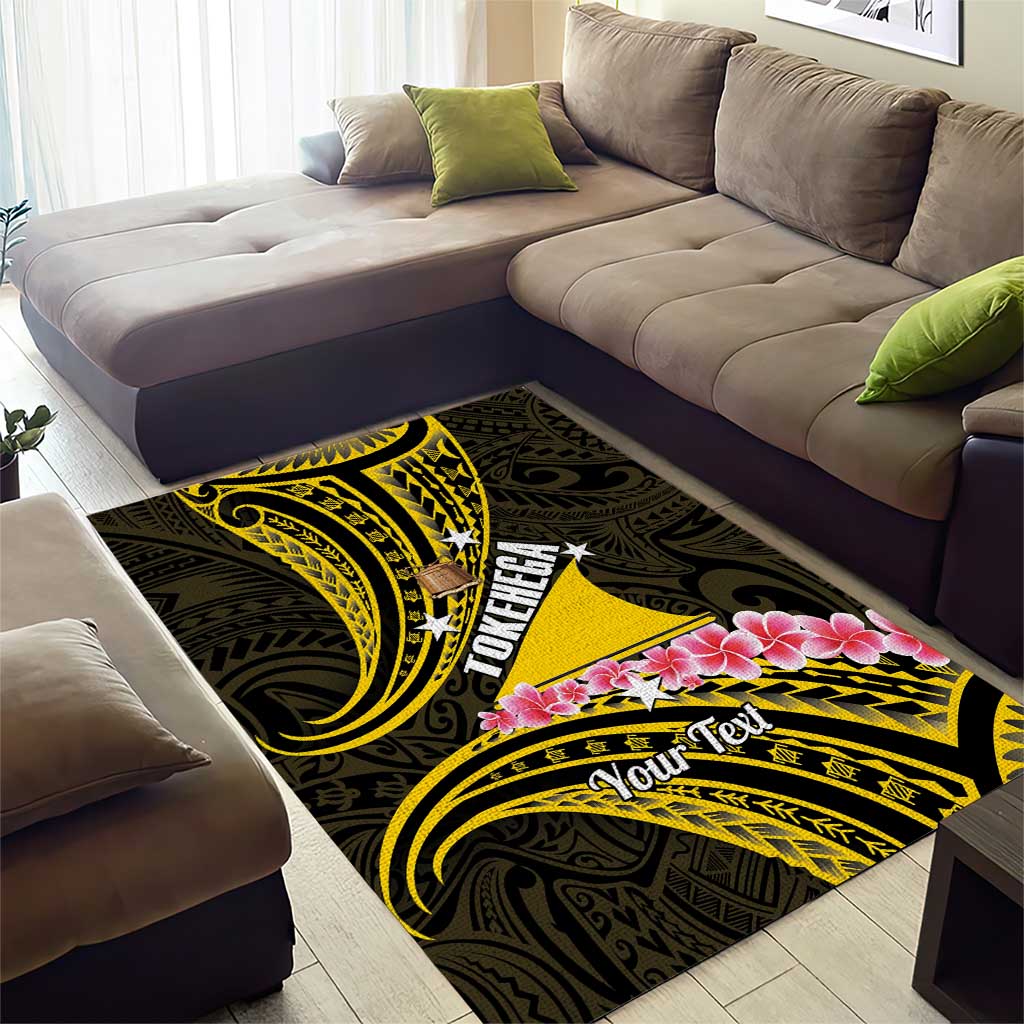 Personalised Tokelau Tokehega Day Area Rug Tokelauan Tatau Black Color LT14 - Polynesian Pride