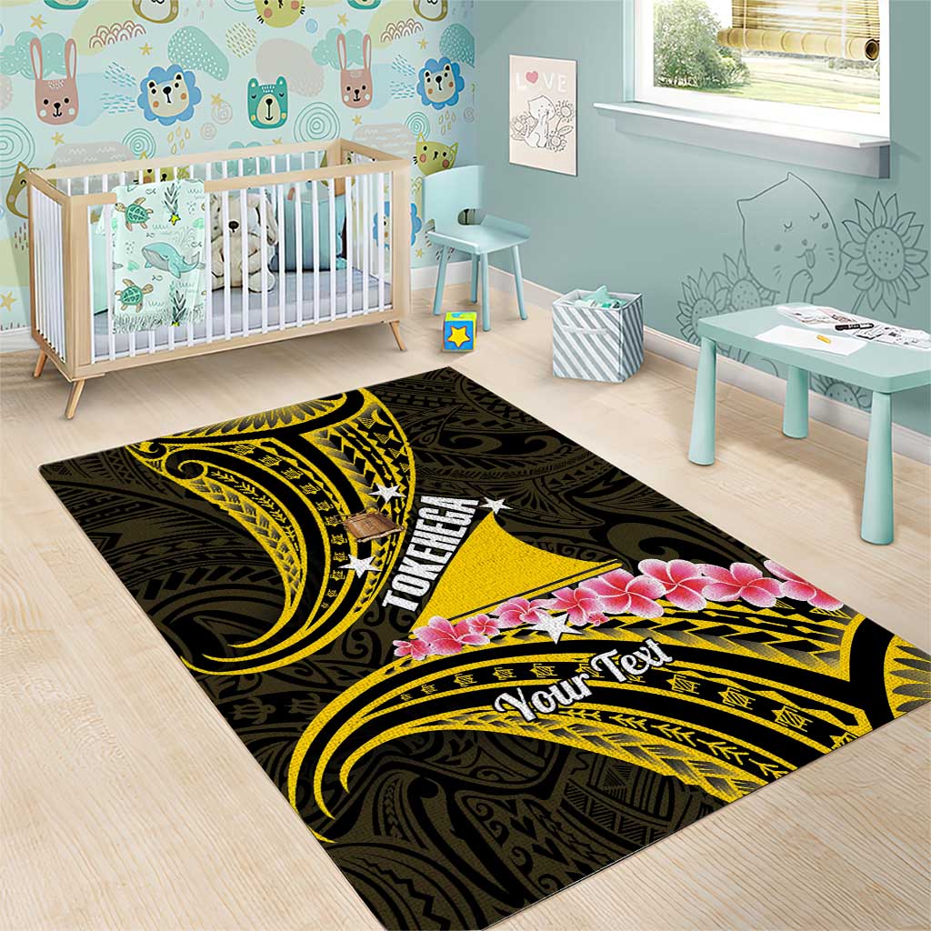 Personalised Tokelau Tokehega Day Area Rug Tokelauan Tatau Black Color LT14 - Polynesian Pride