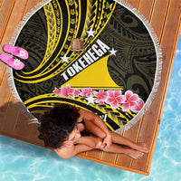 Personalised Tokelau Tokehega Day Beach Blanket Tokelauan Tatau Black Color LT14 - Polynesian Pride