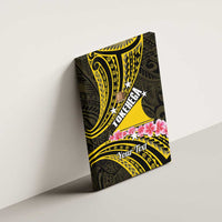 Personalised Tokelau Tokehega Day Canvas Wall Art Tokelauan Tatau Black Color LT14 - Polynesian Pride