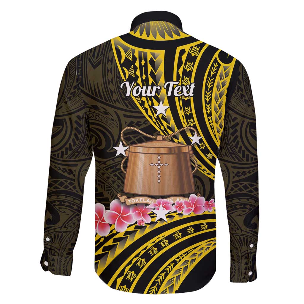Personalised Tokelau Tokehega Day Family Matching Long Sleeve Bodycon Dress and Hawaiian Shirt Tokelauan Tatau Black Color LT14 - Polynesian Pride