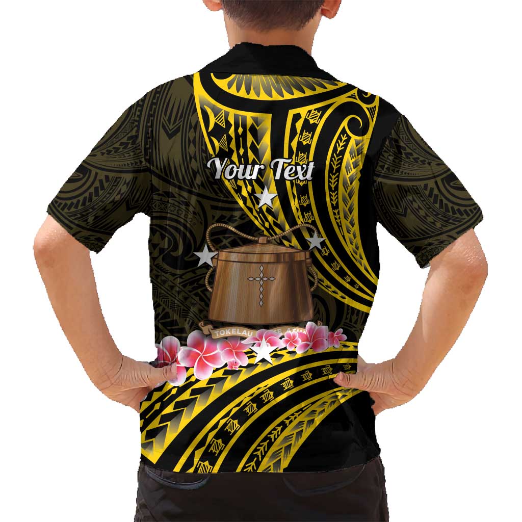 Personalised Tokelau Tokehega Day Family Matching Puletasi and Hawaiian Shirt Tokelauan Tatau Black Color LT14 - Polynesian Pride