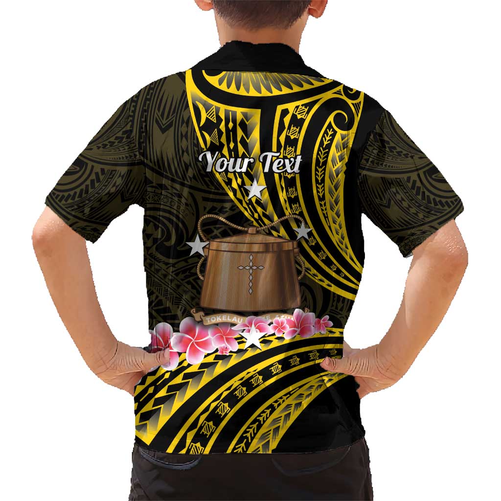 Personalised Tokelau Tokehega Day Family Matching Short Sleeve Bodycon Dress and Hawaiian Shirt Tokelauan Tatau Black Color LT14 - Polynesian Pride