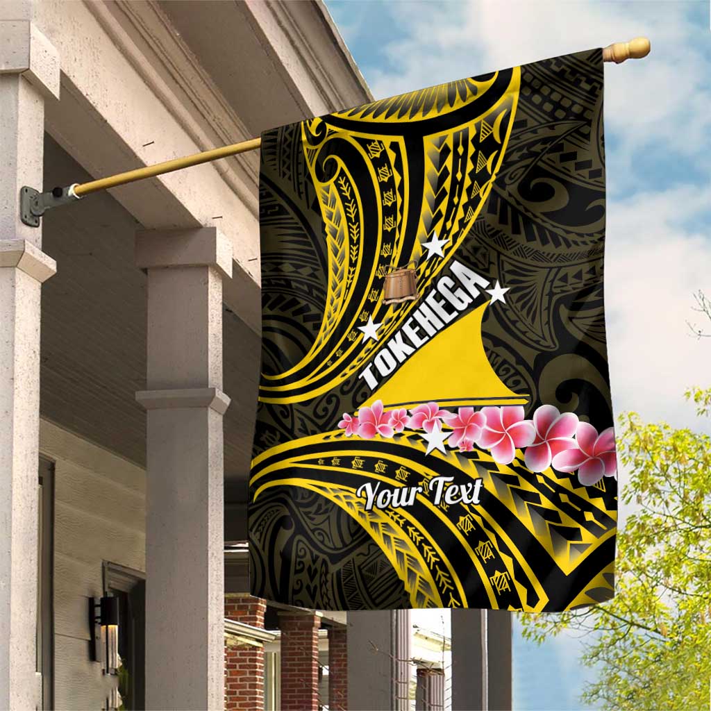 Personalised Tokelau Tokehega Day Garden Flag Tokelauan Tatau Black Color LT14 House Flag Black - Polynesian Pride