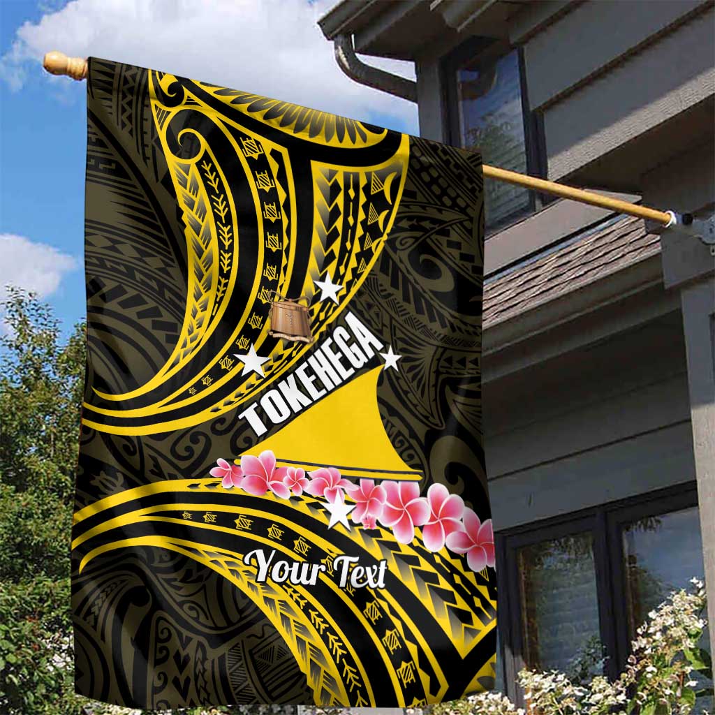 Personalised Tokelau Tokehega Day Garden Flag Tokelauan Tatau Black Color LT14 - Polynesian Pride