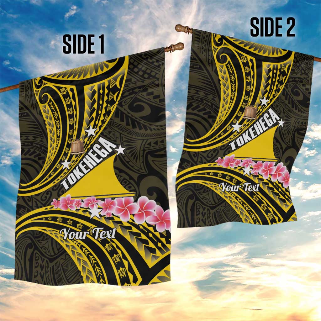 Personalised Tokelau Tokehega Day Garden Flag Tokelauan Tatau Black Color LT14 - Polynesian Pride