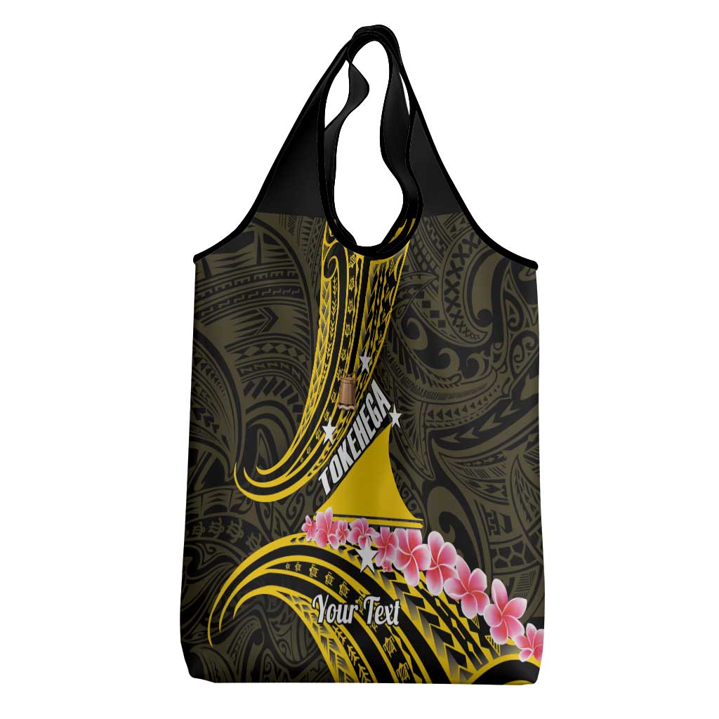 Personalised Tokelau Tokehega Day Grocery Bag Tokelauan Tatau Black Color LT14 - Polynesian Pride