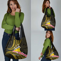 Personalised Tokelau Tokehega Day Grocery Bag Tokelauan Tatau Black Color LT14 - Polynesian Pride