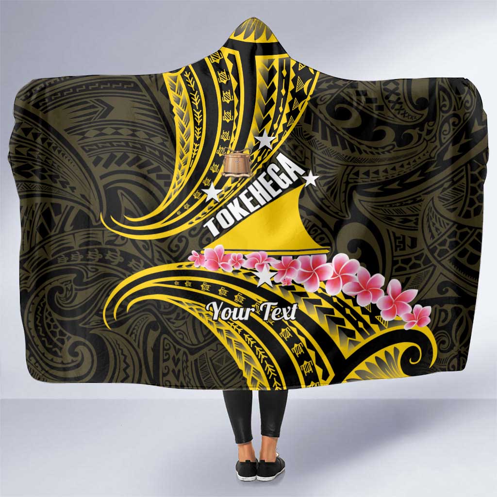 Personalised Tokelau Tokehega Day Hooded Blanket Tokelauan Tatau Black Color LT14 One Size Black - Polynesian Pride