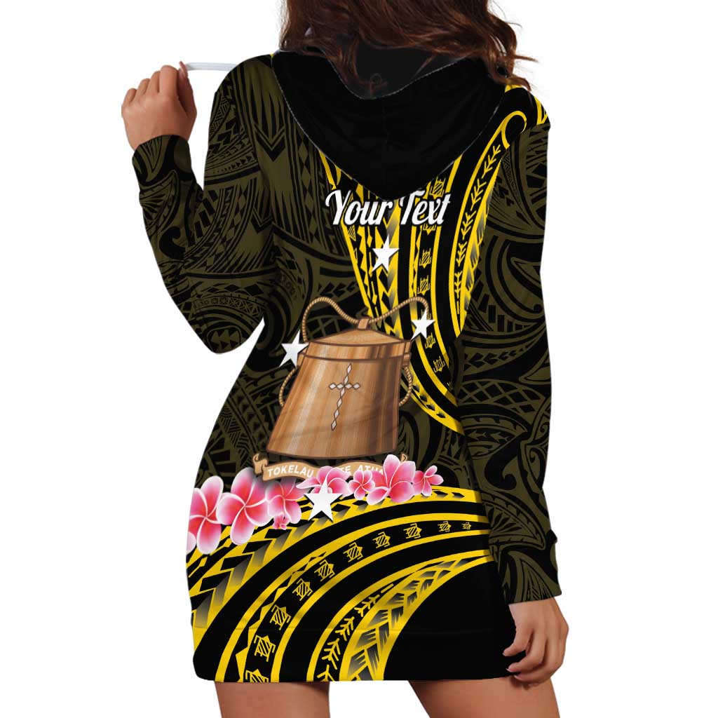 Personalised Tokelau Tokehega Day Hoodie Dress Tokelauan Tatau Black Color LT14 - Polynesian Pride