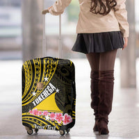Personalised Tokelau Tokehega Day Luggage Cover Tokelauan Tatau Black Color - Polynesian Pride